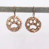 Paw Print Bronze Earrings-Bronze/Gold