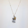 Sterling 24K Gold Mountain Pendant- Silver/Gold-Filled Chain