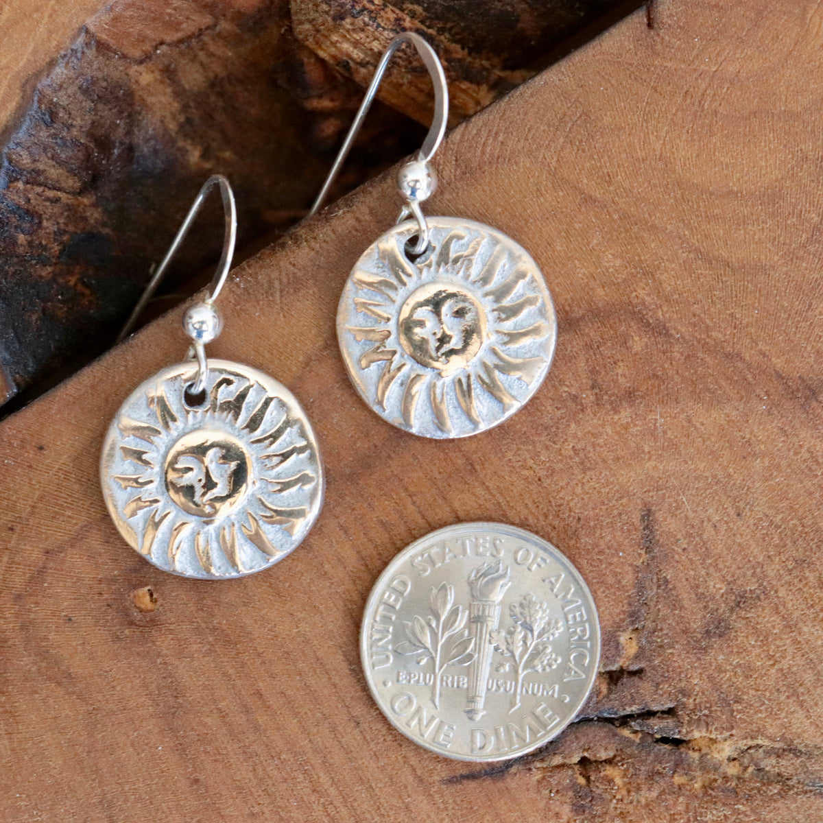 Sun Earrings-Bronze/Sterling Silver – Summit Jewelry Designs