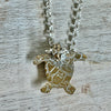 Turtle Necklace-Silver/Bronze