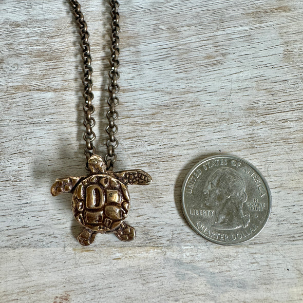 Turtle Necklace-Bronze/Gold
