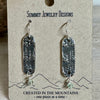 Sterling Silver Pine Tree Crystal Drop Earrings