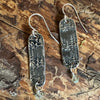 Sterling Silver Pine Tree Crystal Drop Earrings