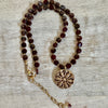 Garnet Vintage Gold Pendant Necklace