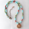 Two-Sided Mountain/Sun Turquoise Necklace