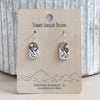Mountain Scene Sterling Silver 24K Gold Earrings