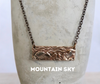 Mountain Range Necklace-Bronze & Antique Gold
