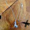 I Love IDAHO Necklace-Large-Bronze, Sterling Silver& Crystal