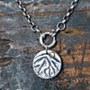 Two-Sided Mountain/Sun Sterling 24K Gold/Sterling Rolo Chain