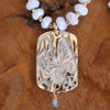 Butterfly Pendant on Beaded Chalcedony