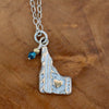 I Love IDAHO Necklace-Medium-Bronze, Sterling Silver& Crystal