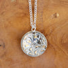 Bike Necklace-Bronze/Sterling Silver & Crystal